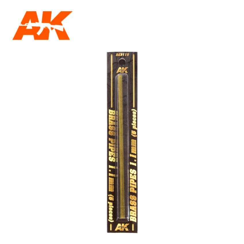 AK Interactive AK9110 TUYAUX EN LAITON 1,1 MM Ø. 5 UNITÉS. – image 2