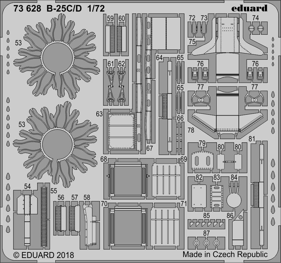 Eduard 73628 B-25C/D AIRFIX 1/72 – zdjęcie 2