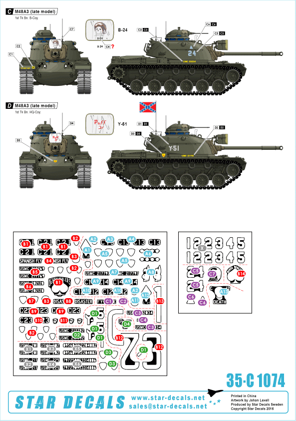 Star Decals 35-C1074 M48A3 Late model 1/35 – immagine 2
