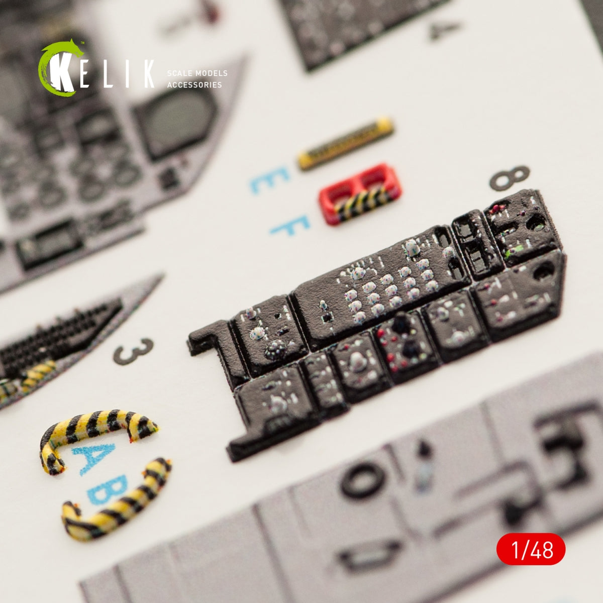 KELIK K48044 F-15C MSIP II EAGLE INTERIOR 3D DECALS FOR GWH KIT 1/48 – immagine 4