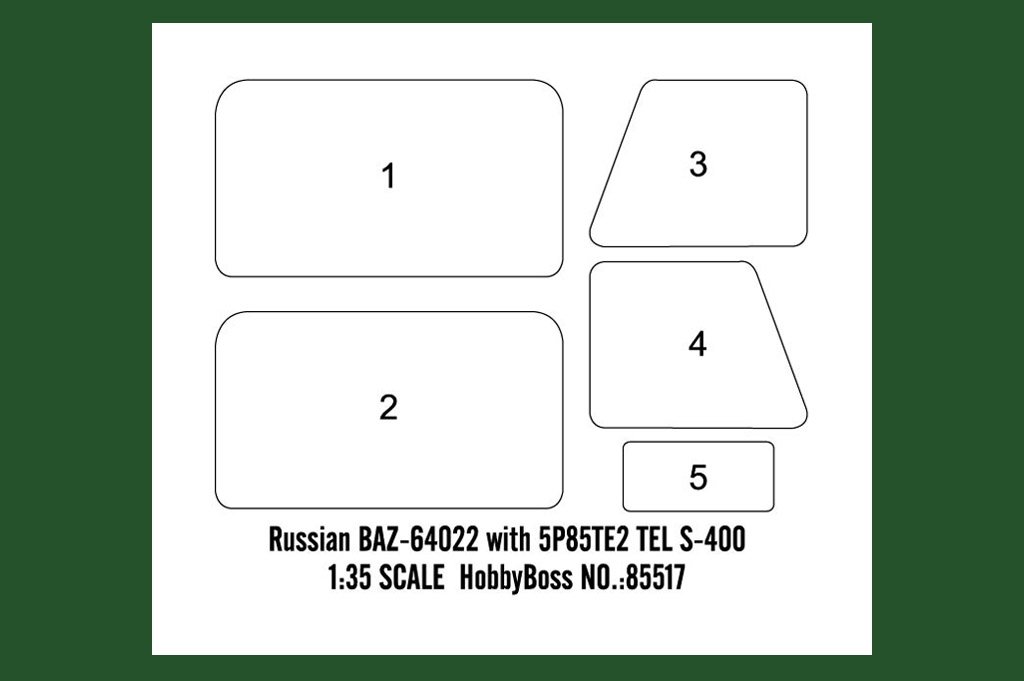 Hobby Boss 85517 Russian BAZ-64022 with 5P85TE2 TEL S-400 1/35 – immagine 4