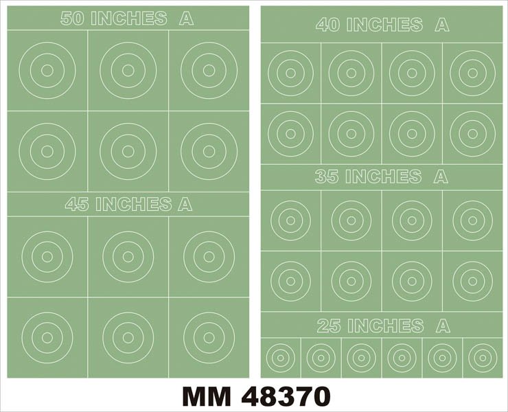 Montex MM48370 Cocardes RAF Type A 50, 45, 40, 35, 25 pouces 1/48