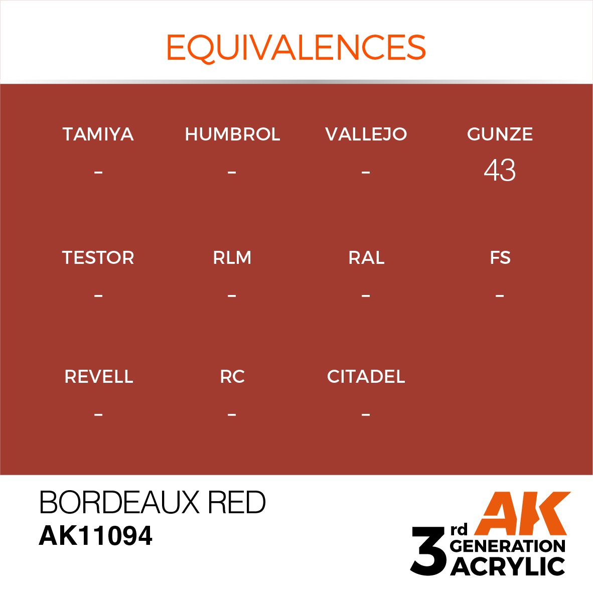 AK Interactive AK11094 BORDEAUX RED – STANDARD 17ml – immagine 3