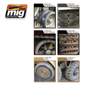 AMMO Mig 7105 TIRES AND TRACKS 6x17ml – immagine 2