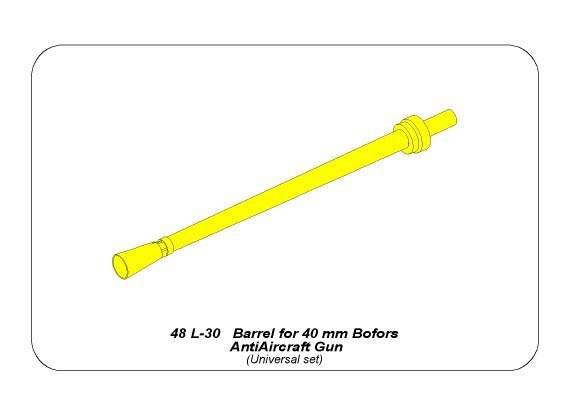 Aber 48L-30 Barrel for 40 mm Bofors Anti Aircraft Gun 1/48 – zdjęcie 8
