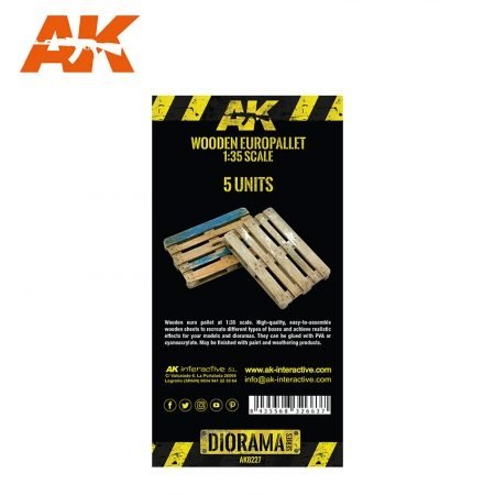 AK Interactive AK8227 LASER CUT WOODEN EUROPALLET (5 UNITS) – immagine 3