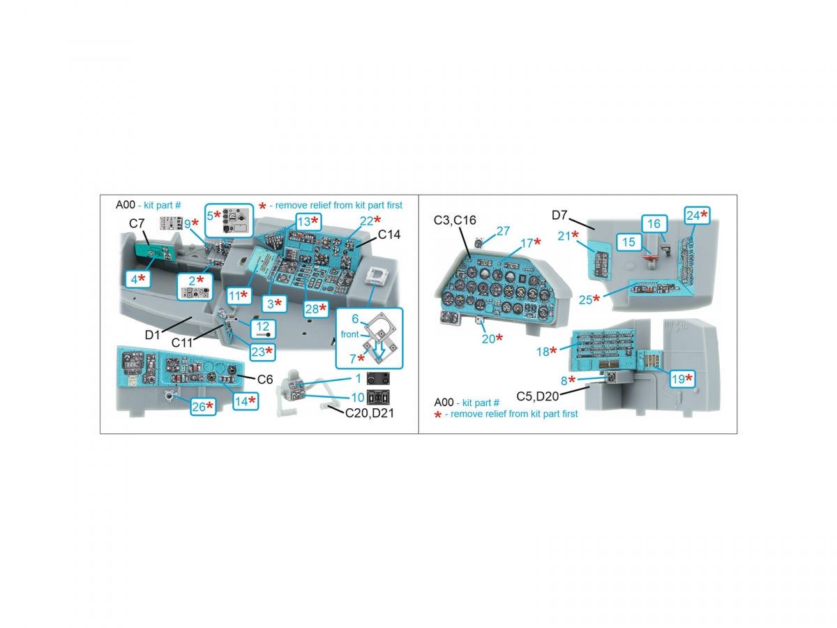 Quinta Studio QDS-48570 Mi-24A 3D-Printed &amp;amp; coloured Interior on decal paper (Trumpeter) (small version) 1/48 – Bild 7