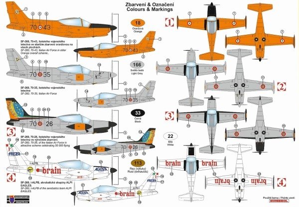 Kovozavody Prostejov KPM0211 SIAI SF-260EA Services italiens 1/72 – image 2