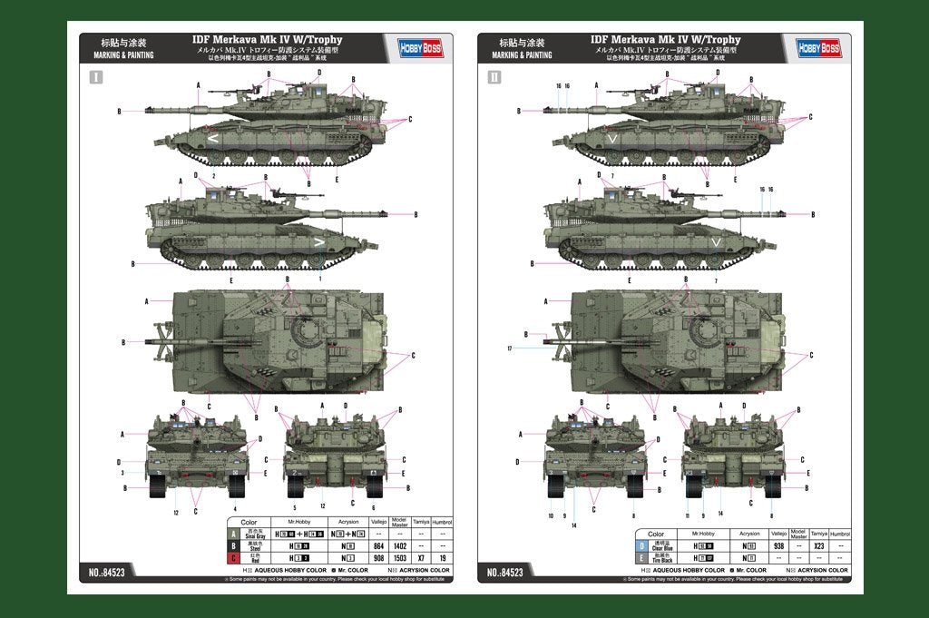Hobby Boss 84523 IDF Merkava Mk IV w/Trophy 1/35 – image 3