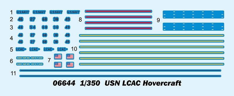 Trumpeter 06644 USN LCAC Hovercraft 1/350 – immagine 3