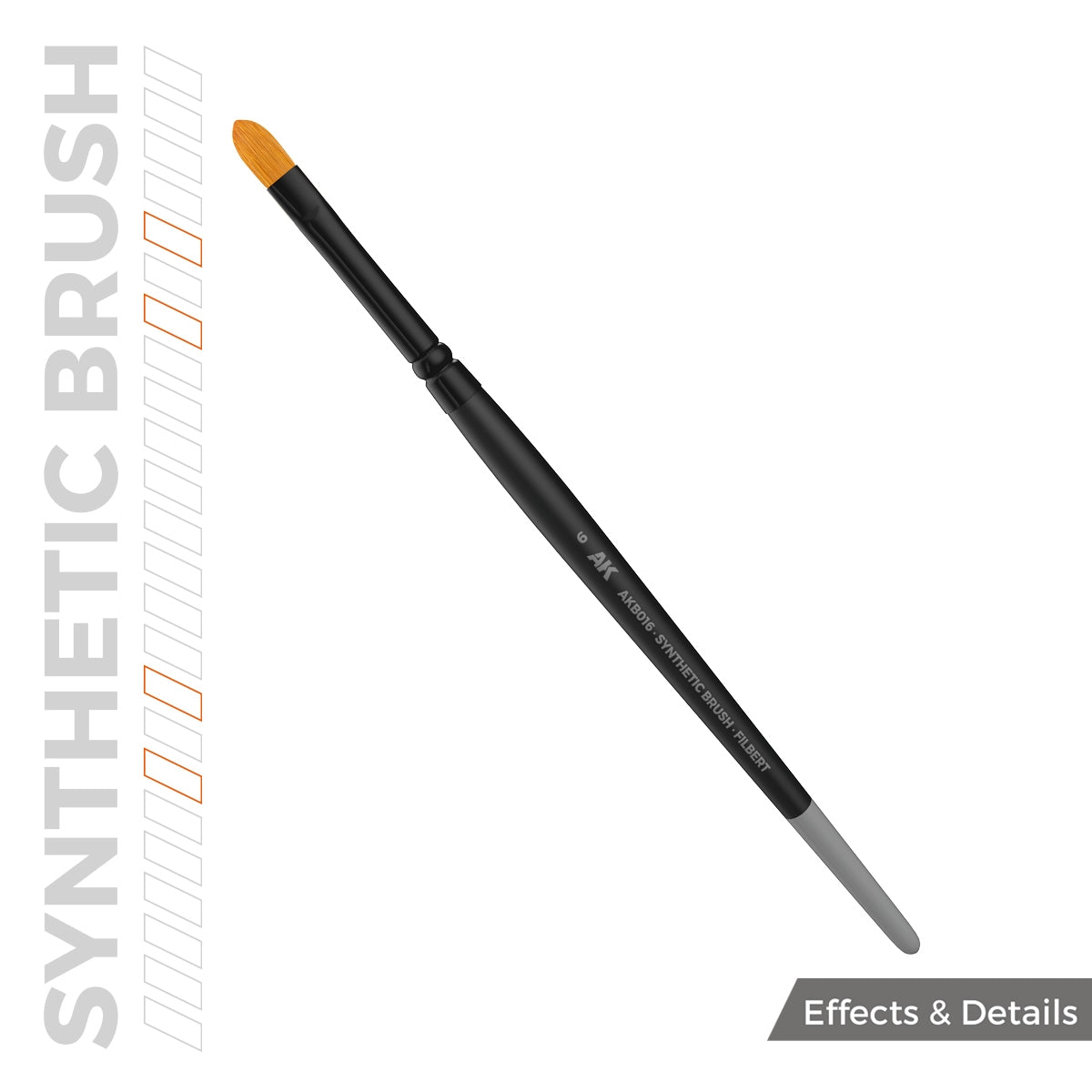 AK Interactive AKB016 AK SYNTHETIC BRUSH – FILBERT 6 – zdjęcie 3
