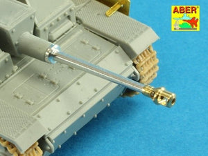 Aber 72L-53 Lufa do niemieckich dział pancernych StuG.III, Ausf.G wersja wczesna / German StuK.40 L/48 7,5 cm Barrel early model muzzle brake for StuG. III Ausf.F/8 and StuG. III Ausf.G early 1/72 – imagen 5
