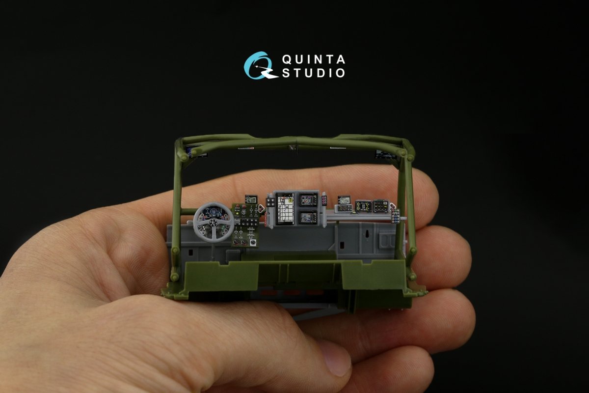 Intérieur imprimé en 3D et coloré sur papier décalcomanie (Zvezda) pour KAMAZ-43509 (Quinta Studio QDS-35068) (Petite version) 1/35  – image 5