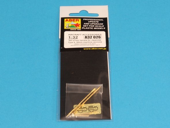 Aber A32026 Set of two barrels for Japanese 30 mm Type 5 aircraft machine cannons 1/32 – imagen 8