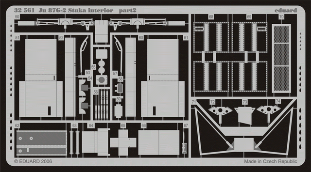 Eduard 32561 Ju 87G-2 Stuka interior 1/32 HASEGAWA – imagen 2