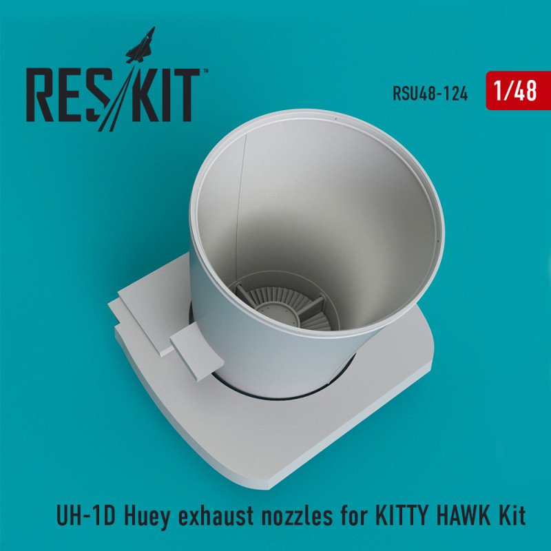 Buses d&amp;#39;échappement RESKIT RSU48-0124 pour UH-1D Huey (kit Kitty Hawk 1/48)
