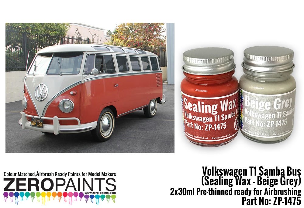 Zero Paints ZP-1475-1 Volkswagen T1 Samba Bus Sealing - Grey 2x30ml – Bild 2