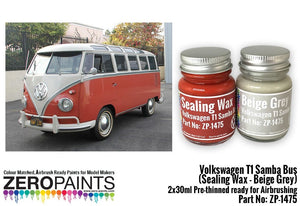 Zero Paints ZP-1475-1 Volkswagen T1 Samba Bus Sealing - Grey 2x30ml – Bild 2