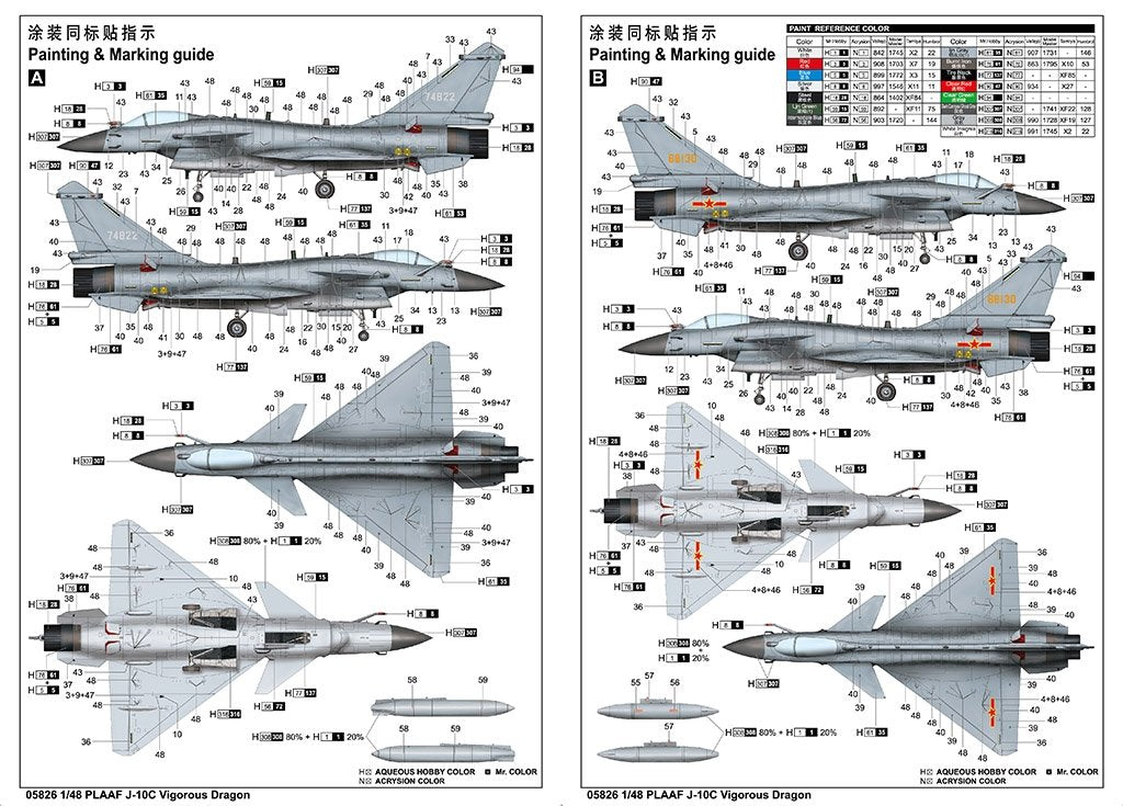 Trumpeter 05826 PLAAF J-10C Vigorous Dragon 1/48 – Bild 5
