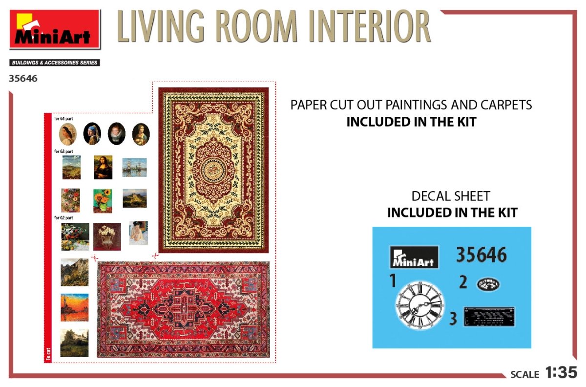 MiniArt 35646 LIVING ROOM INTERIOR 1/35 – immagine 3