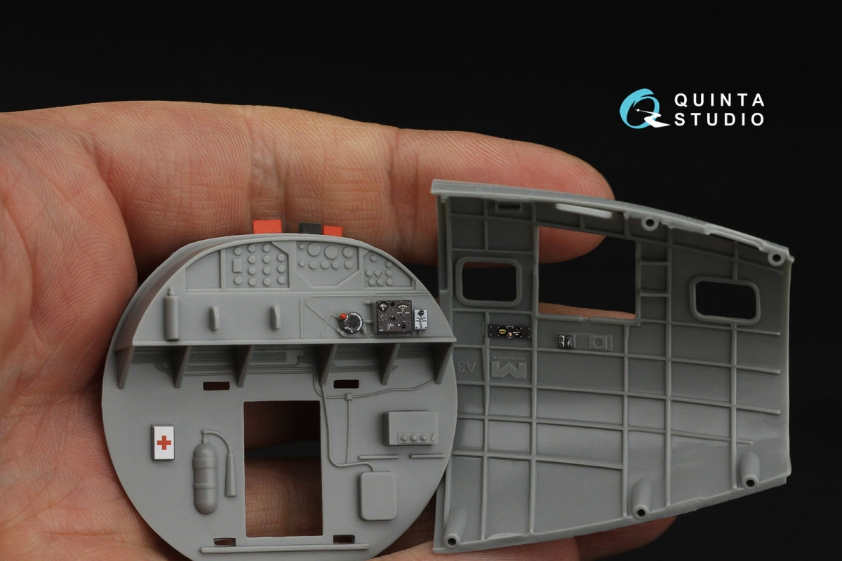 Intérieur imprimé en 3D et coloré sur papier décalcomanie pour Boeing B-17F (Quinta Studio QD48542, HK models, Eduard) à l&amp;#39;échelle 1/48 – image 9