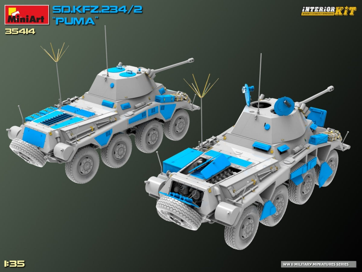 MiniArt 35414 Sd.Kfz. 234/2 PUMA. INTERIOR KIT 1/35 – Bild 5