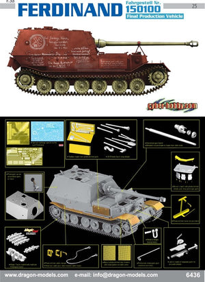 Cyber ​​​​Hobby 6436 FERDINAND Fahrgestell Nr.150100 Production finale (1/35) – image 2