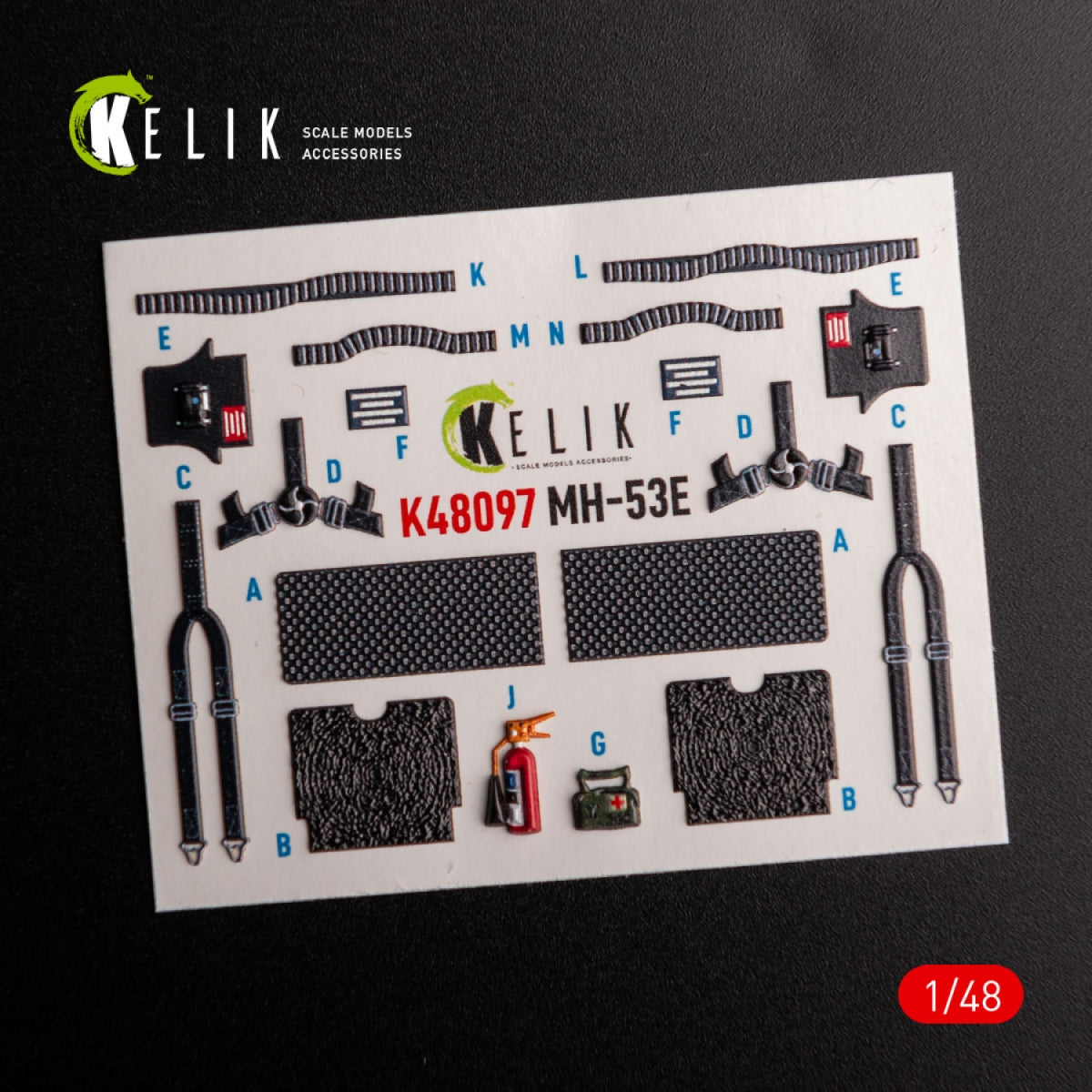KELIK K48097 MH-53 Sea Dragon - interior 3D decals for Academy kit 1/48 – immagine 3