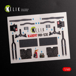 KELIK K48097 MH-53 Sea Dragon - interior 3D decals for Academy kit 1/48 – immagine 3