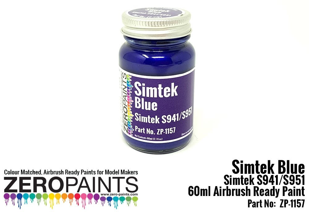 Zero Paints ZP-1157 Simtek F1 Blue Paint 60ml – image 2