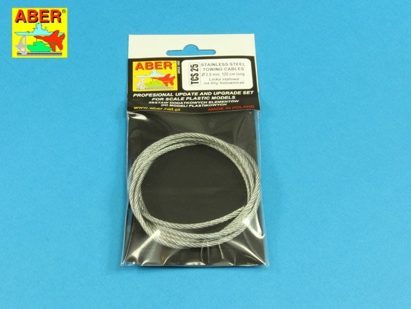 Aber TCS 25 Stainless Steel Towing Cables fi 2,5mm, 125 cm long – Bild 2