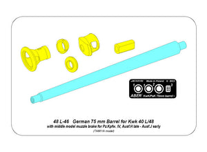 Aber 48L46 German 75 mm Barrel for KwK 40 L/48 1/48 – image 10