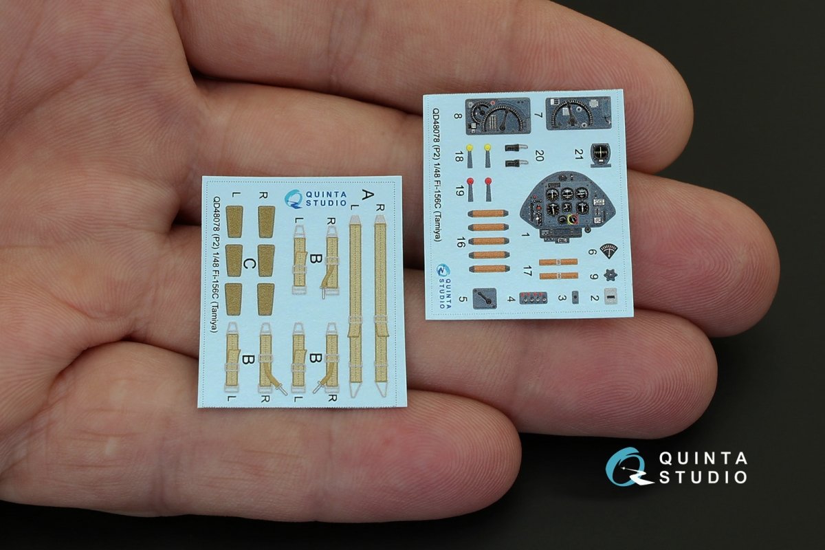 Quinta Studio QD48078 Fi-156 3D-Printed &amp;amp; coloured Interior on decal paper (for Tamiya kit) 1/48 – zdjęcie 4