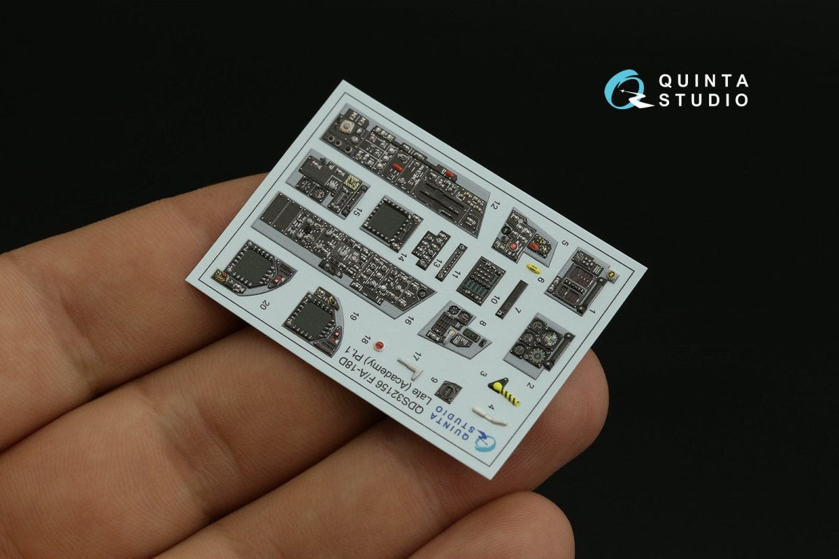 Quinta Studio QDS-32156 F/A-18D late 3D-Printed &amp;amp; coloured Interior on decal paper (Academy) (Small version) 1/32 – zdjęcie 9