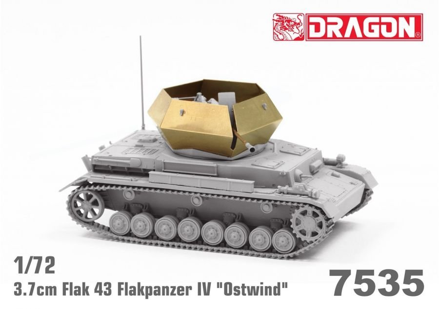 Dragon 7535 3.7cm FlaK 43 Flakpanzer IV &amp;quot;Ostwind&amp;quot; 1/72 – imagen 7