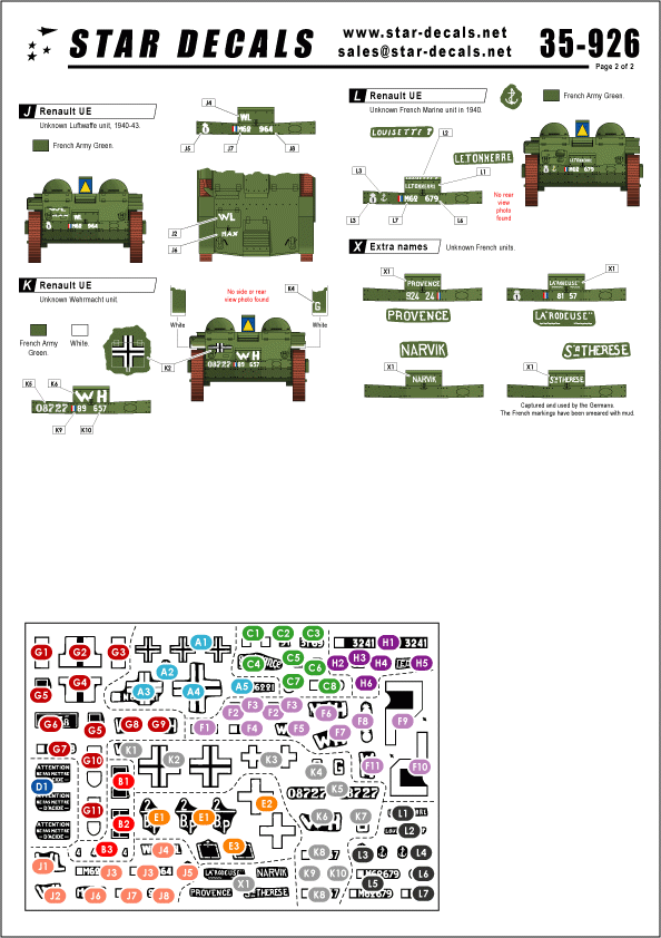 Star Decals 35-926 Renault UE 1/35 – immagine 2