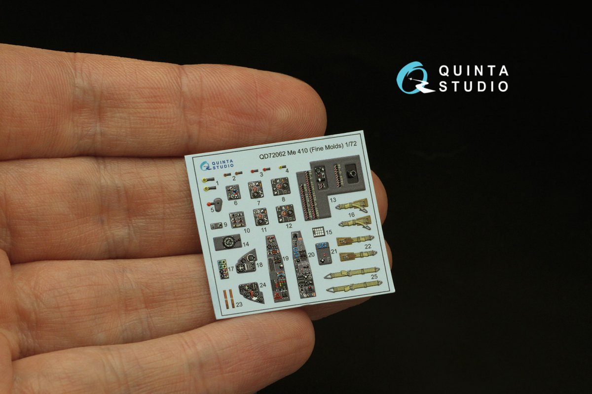 Quinta Studio QD72062 Me 410 3D-Printed &amp;amp; coloured Interior on decal paper (Fine Molds) 1/72 – Bild 3