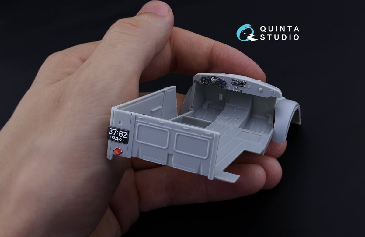 Intérieur imprimé en 3D et coloré sur papier décalcomanie Quinta Studio QD35004 GAZ 69 Family (pour kit Bronco) 1/35 – image 4