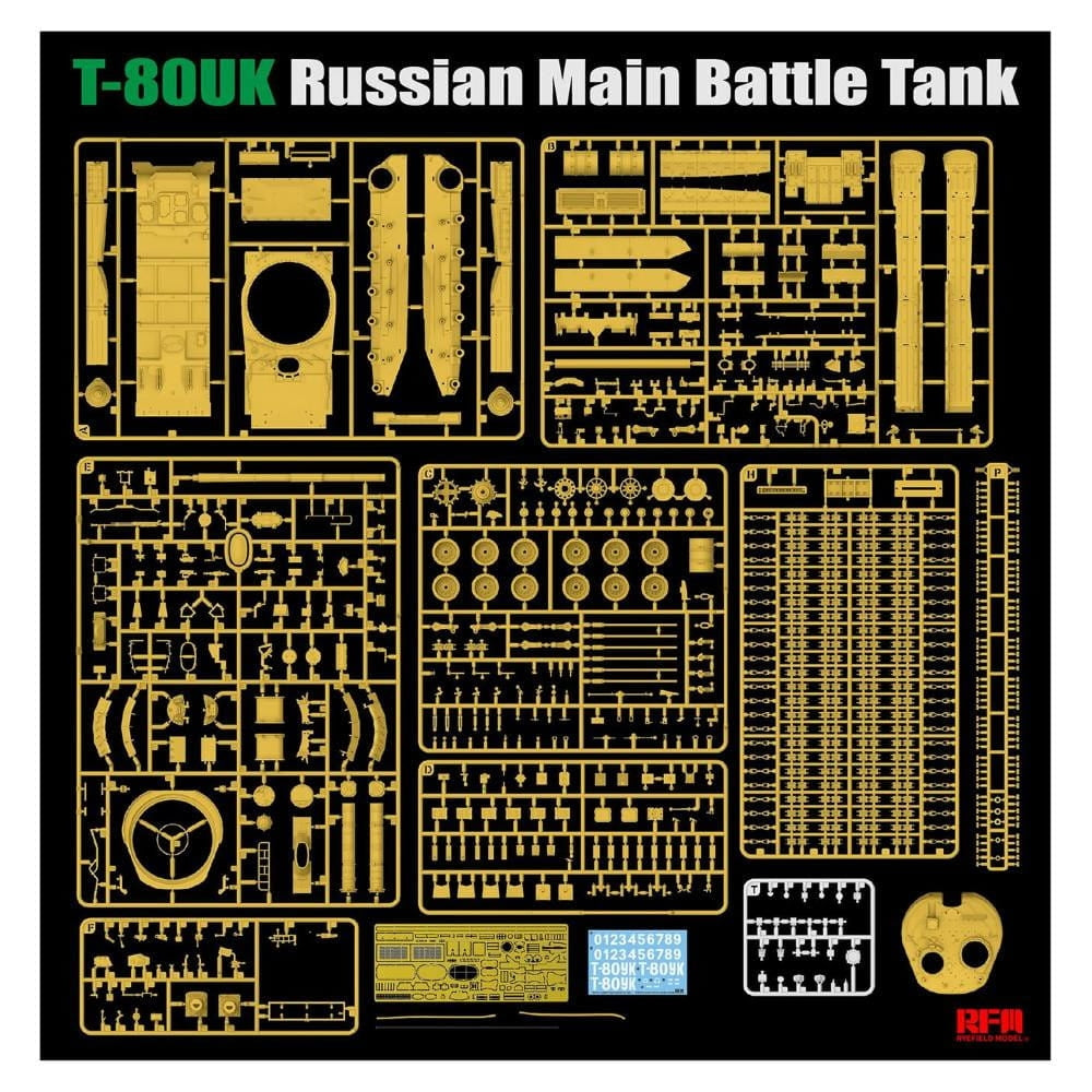 Rye Field Model 5115 Russian T-80UK Main Battle tank 1/35 – imagen 2