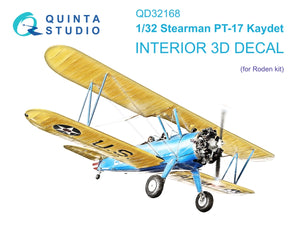 Quinta Studio QD32168 Pt-17 Kaydet 3D-Printed colored Interior on decal paper (Roden) 1/32