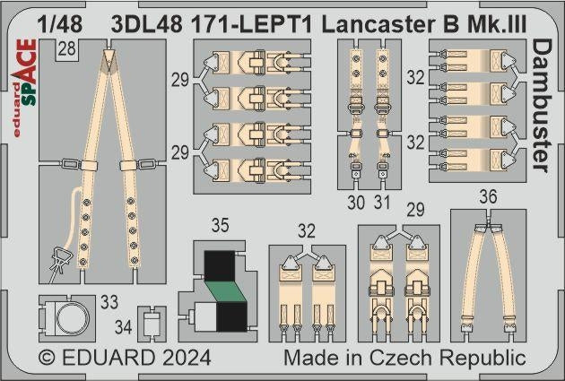 Eduard 3DL48171 Lancaster B Mk. III Dambuster SPACE HONG KONG MODELS 1/48 – immagine 4