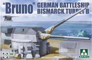 Takom 5012 &amp;#39;Bruno&amp;#39; Cuirassé allemand Bismarck Tourelle B 1/72