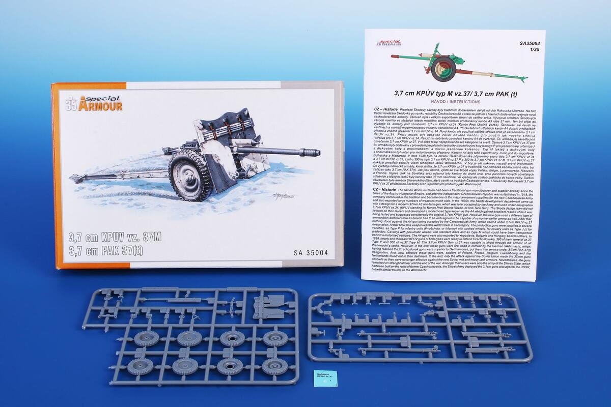 Special Armour 35004 3,7 cm KPUV vz.37M / 3,7 cm PaK M 37(t) 1/35 – Bild 2