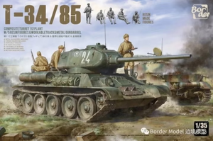 Border Model BT-027 T-34/85, Composite Turret, 112 Plant w/5 Resin Figures, Metal Gun Barrel, Workable Tracks 1/35