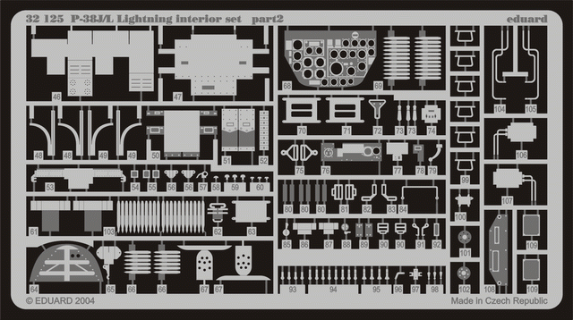 Eduard 32125 P-38L interior 1/32 TRUMPETER – immagine 2