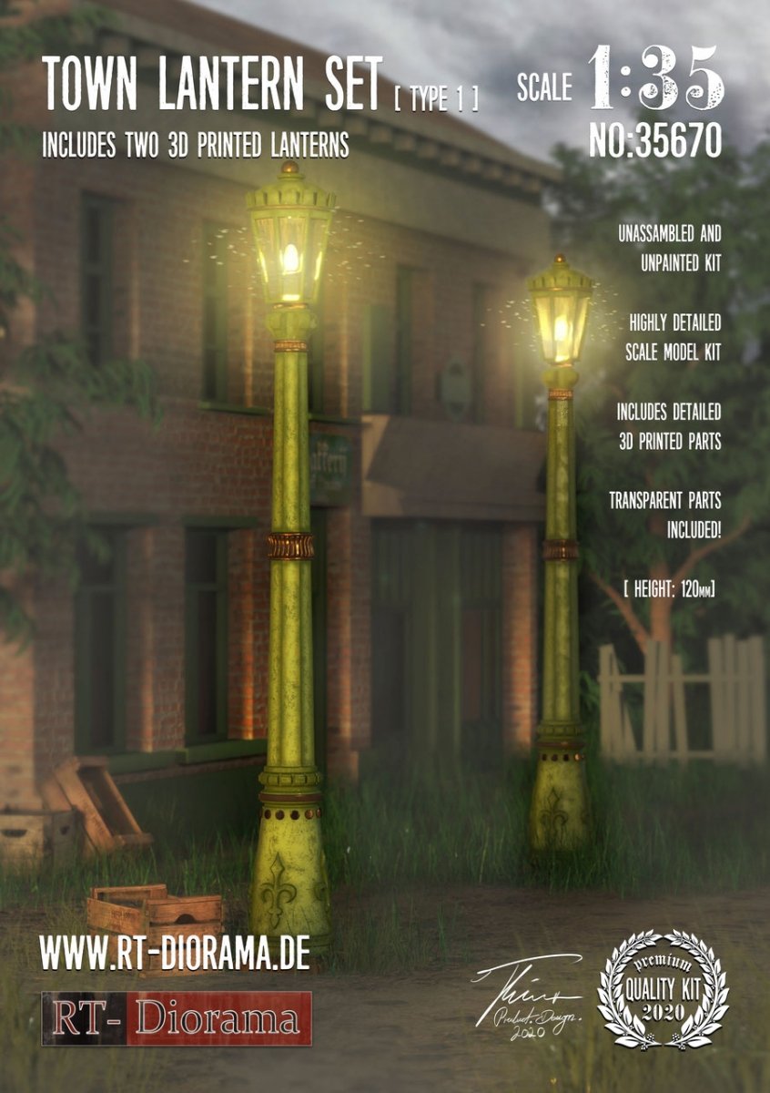 RT-Diorama 35670 Town Lantern Set Type 1 (2pcs.) 1/35
