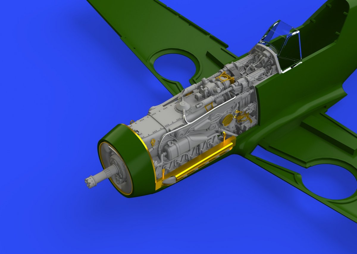 Eduard 648300 Bf 109F engine &amp;amp; fuselage guns EDUARD 1/48 – Bild 2