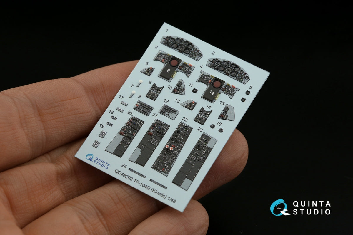 Quinta Studio QD48202 TF-104G 3D-Printed colored Interior on decal paper (Kinetic) 1/48 – image 5