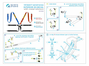 Quinta Studio QR+24003 Harnais de sécurité Sabelt 2 pouces, noir (avec boucles métalliques) (tous les kits) 1/24 – image 12