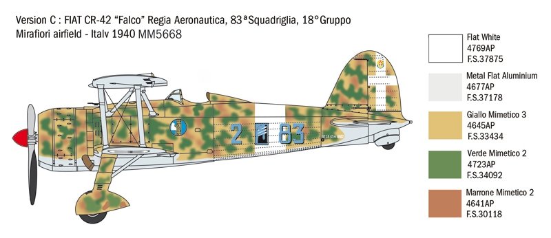 Italeri 2801 FIAT CR.42 Falco 1/48 – zdjęcie 7